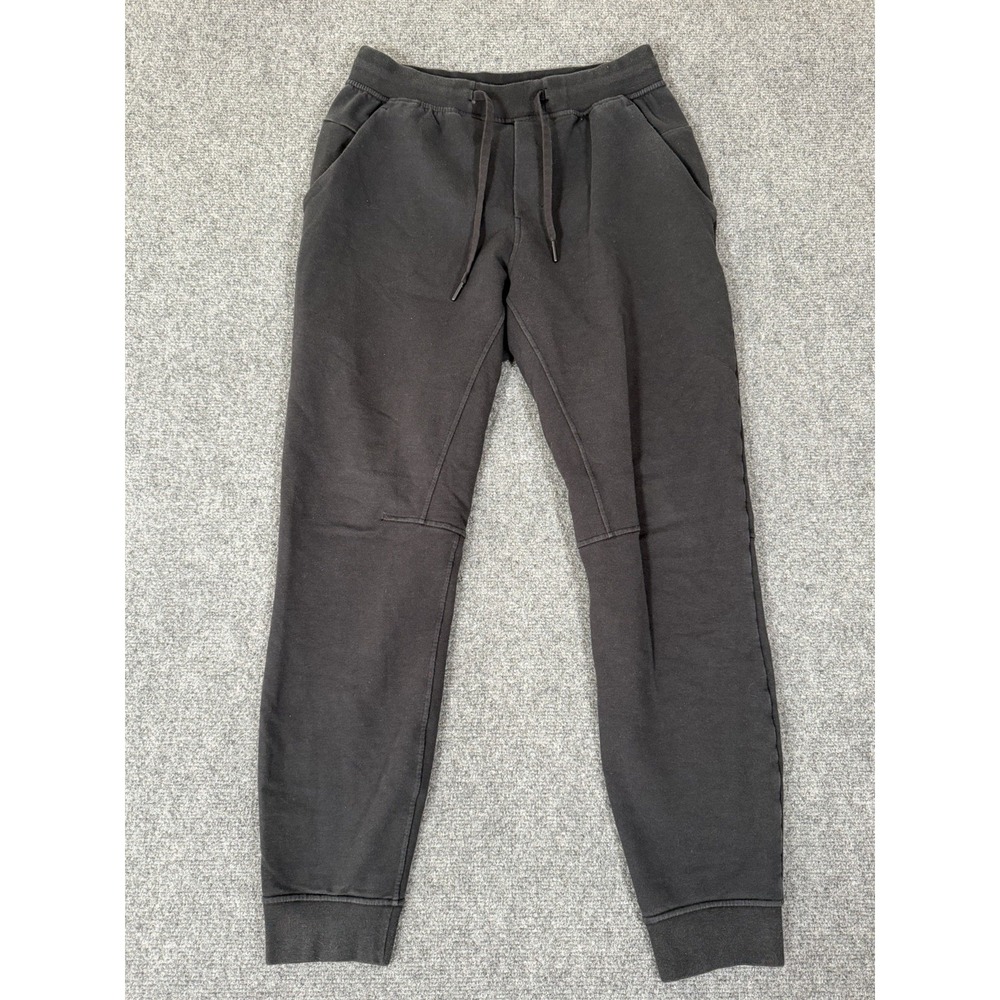 Lululemon Pants Mens Small Black City Sweat Jogger Pullon Drawstring Stretch 28"
